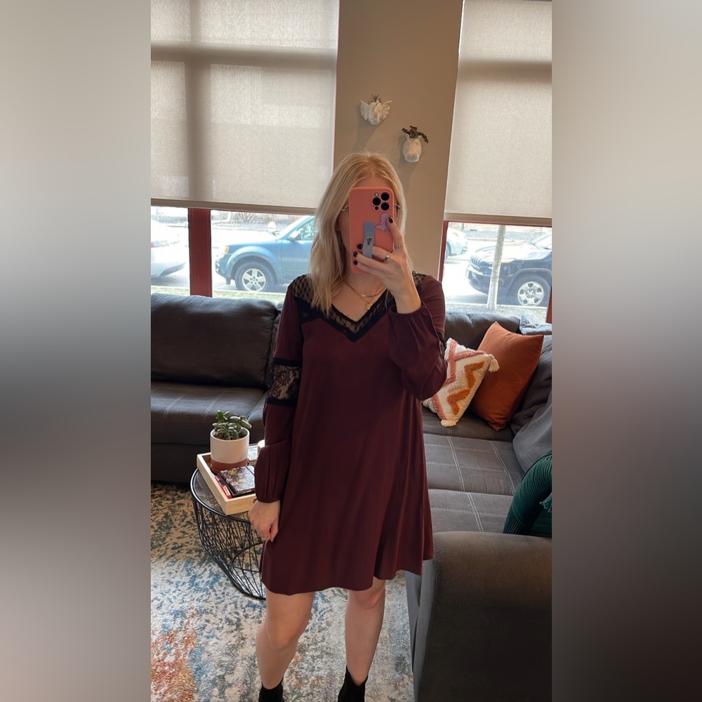 Burgundy dress - Express size XS